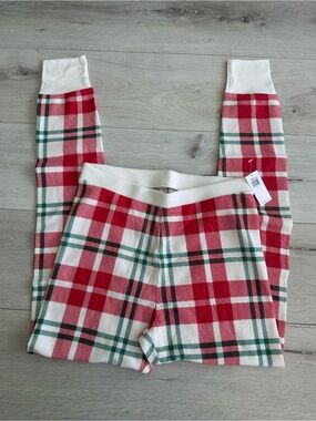 Old Navy Thermal Pajama Bottom Plaid Green/Red Small NWT IN PACKAGE